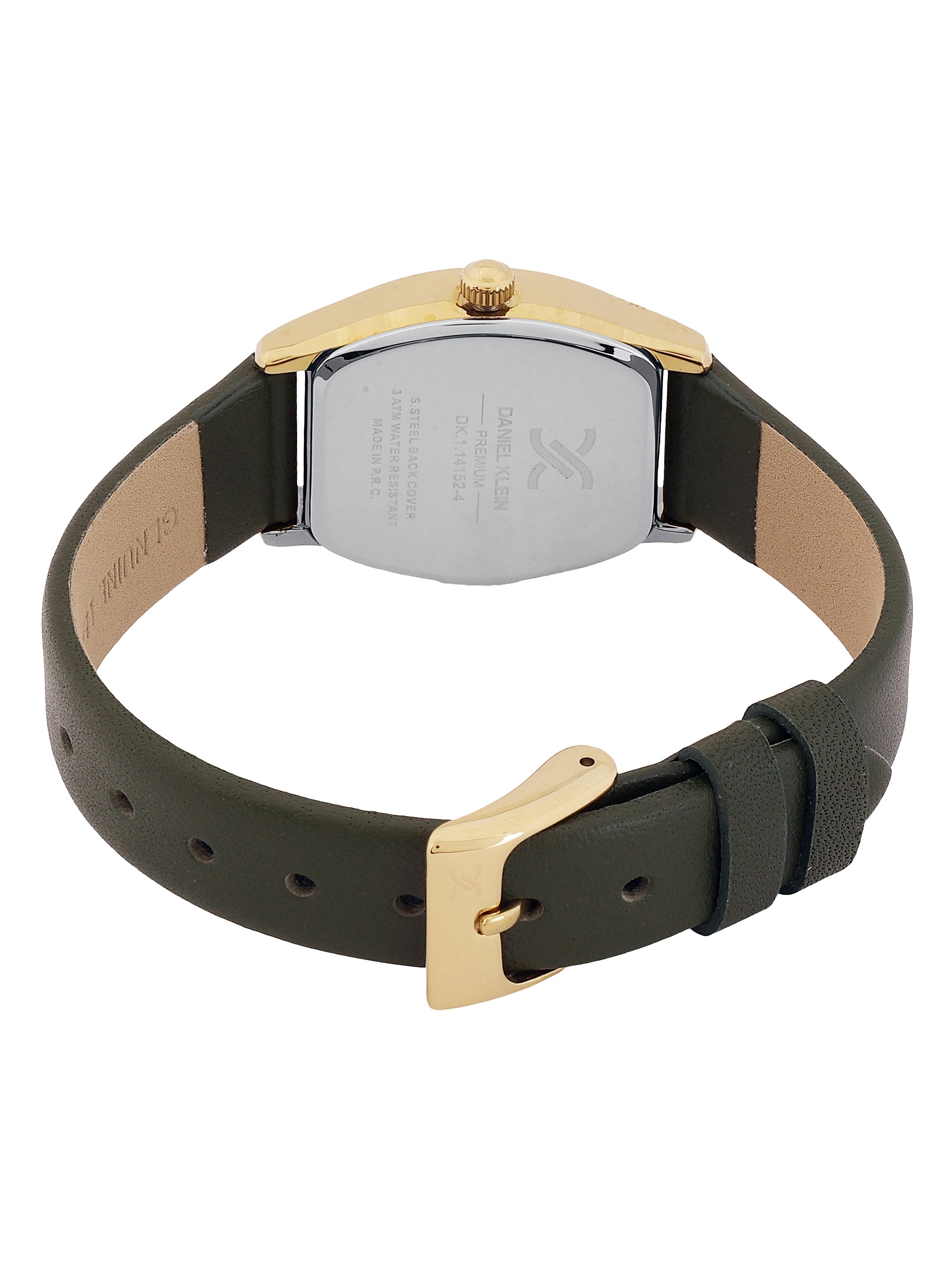 Daniel Klein Dark Green Dial &amp; Strap Women’s Analog Watch DK.1.14152-4