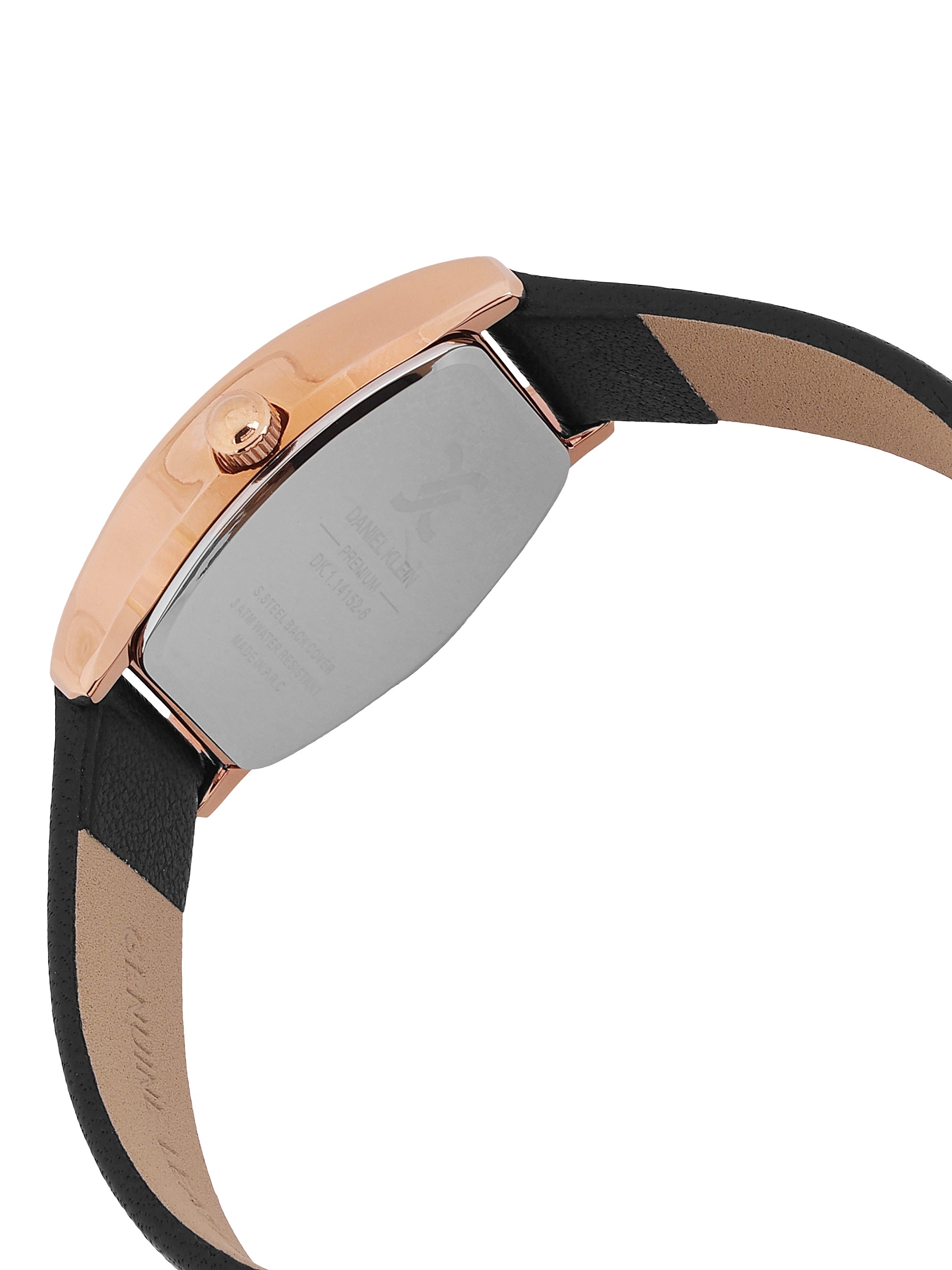 Daniel Klein Black Dial &amp; Black Strap Women’s Analog Watch DK.1.14152-6