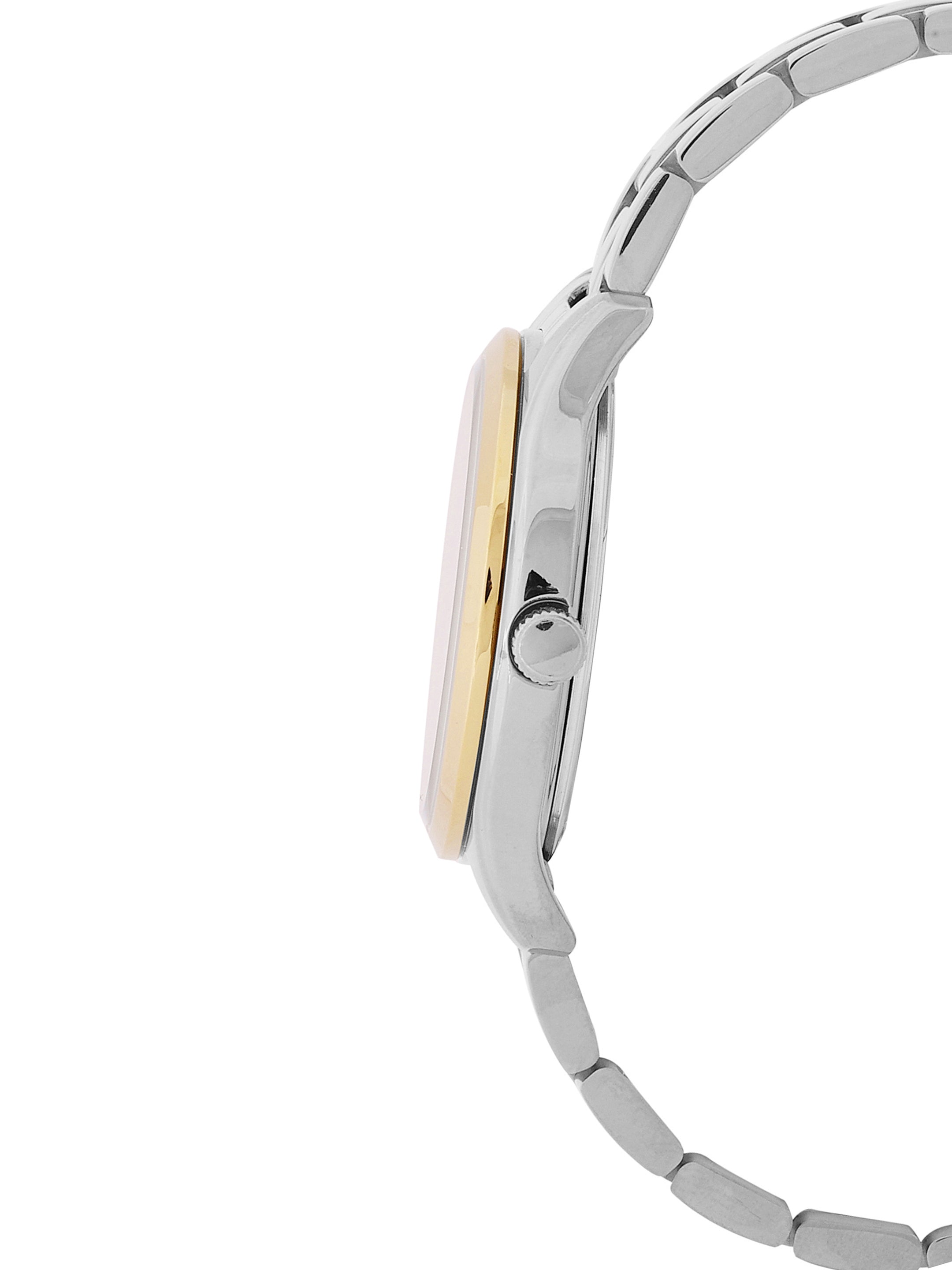 Daniel klein Dual-Tone IPS/IPG Dark Green Sunray Brush Dial Watch for Women DK.1.14089-5