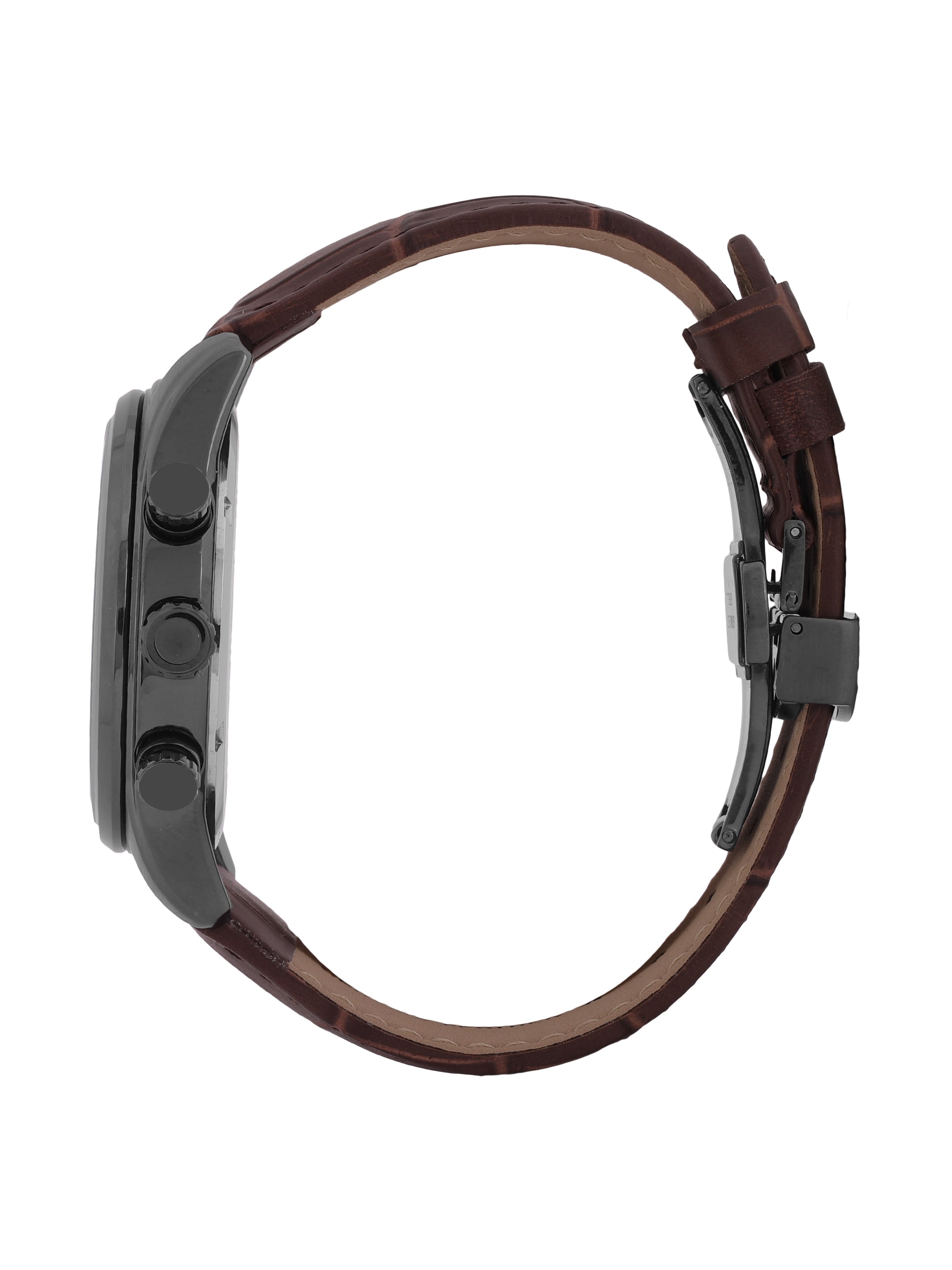 Daniel Klein Men’s Green Dial Brown Leather Gun Case Watch DK.1.14063-5