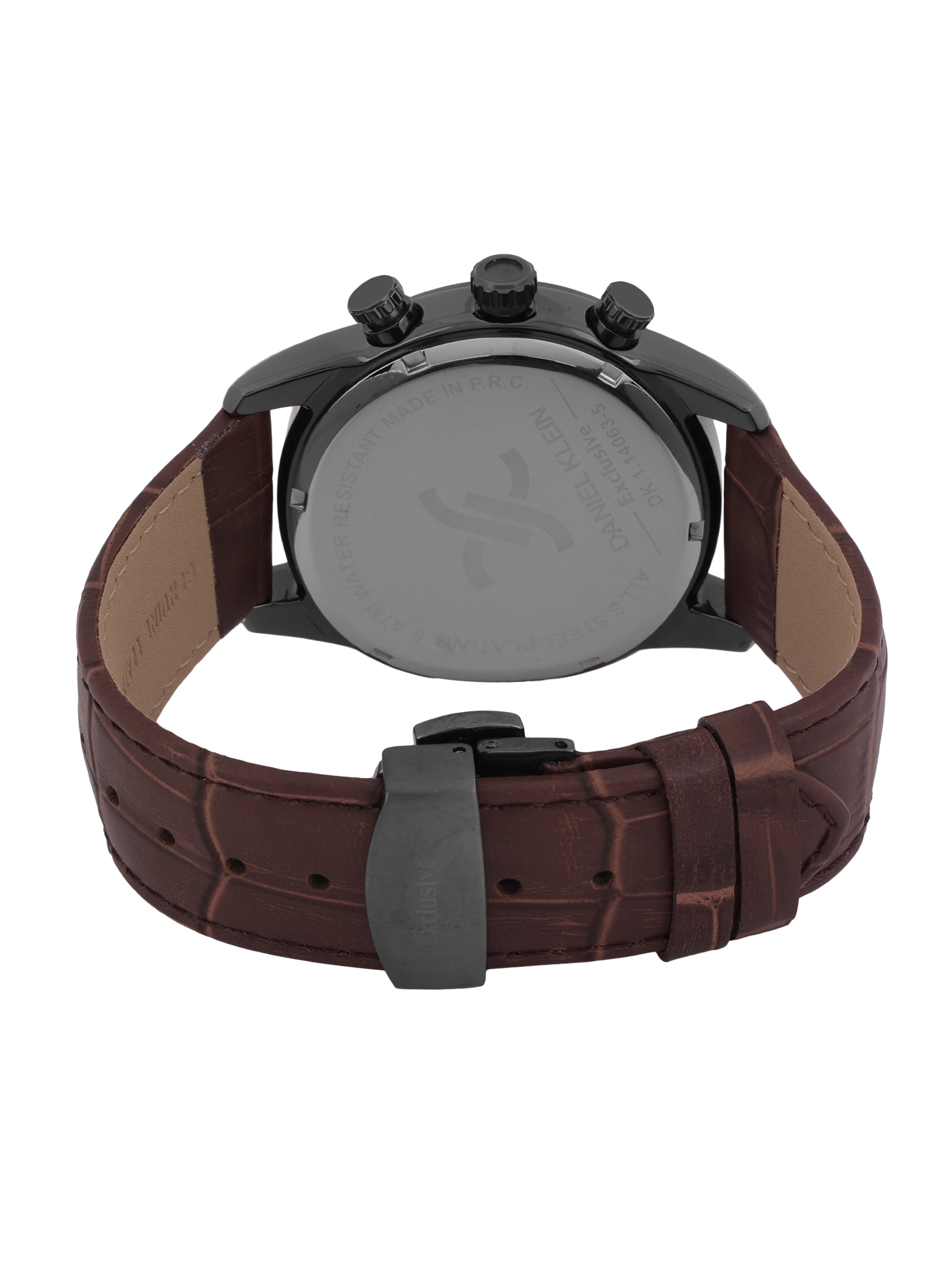 Daniel Klein Men’s Green Dial Brown Leather Gun Case Watch DK.1.14063-5