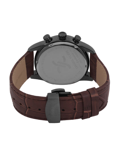 Daniel Klein Men’s Green Dial Brown Leather Gun Case Watch DK.1.14063-5