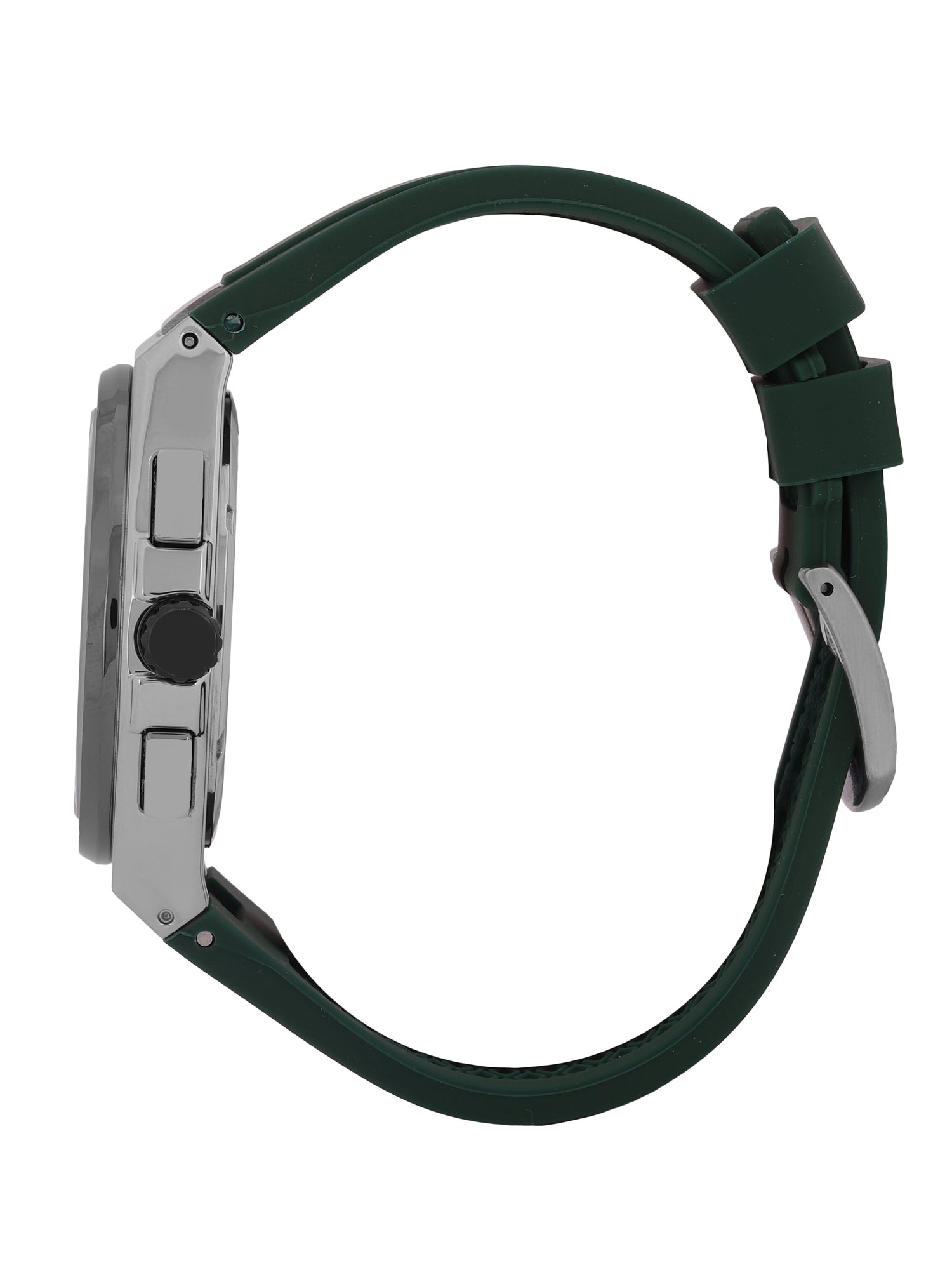 Daniel Klein Men’s Dark Brown Dial Dark Green Silicone Watch DK.1.14072-4