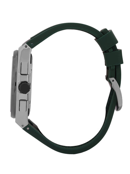 Daniel Klein Men’s Dark Brown Dial Dark Green Silicone Watch DK.1.14072-4