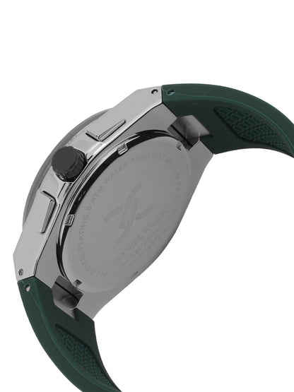 Daniel Klein Men’s Dark Brown Dial Dark Green Silicone Watch DK.1.14072-4