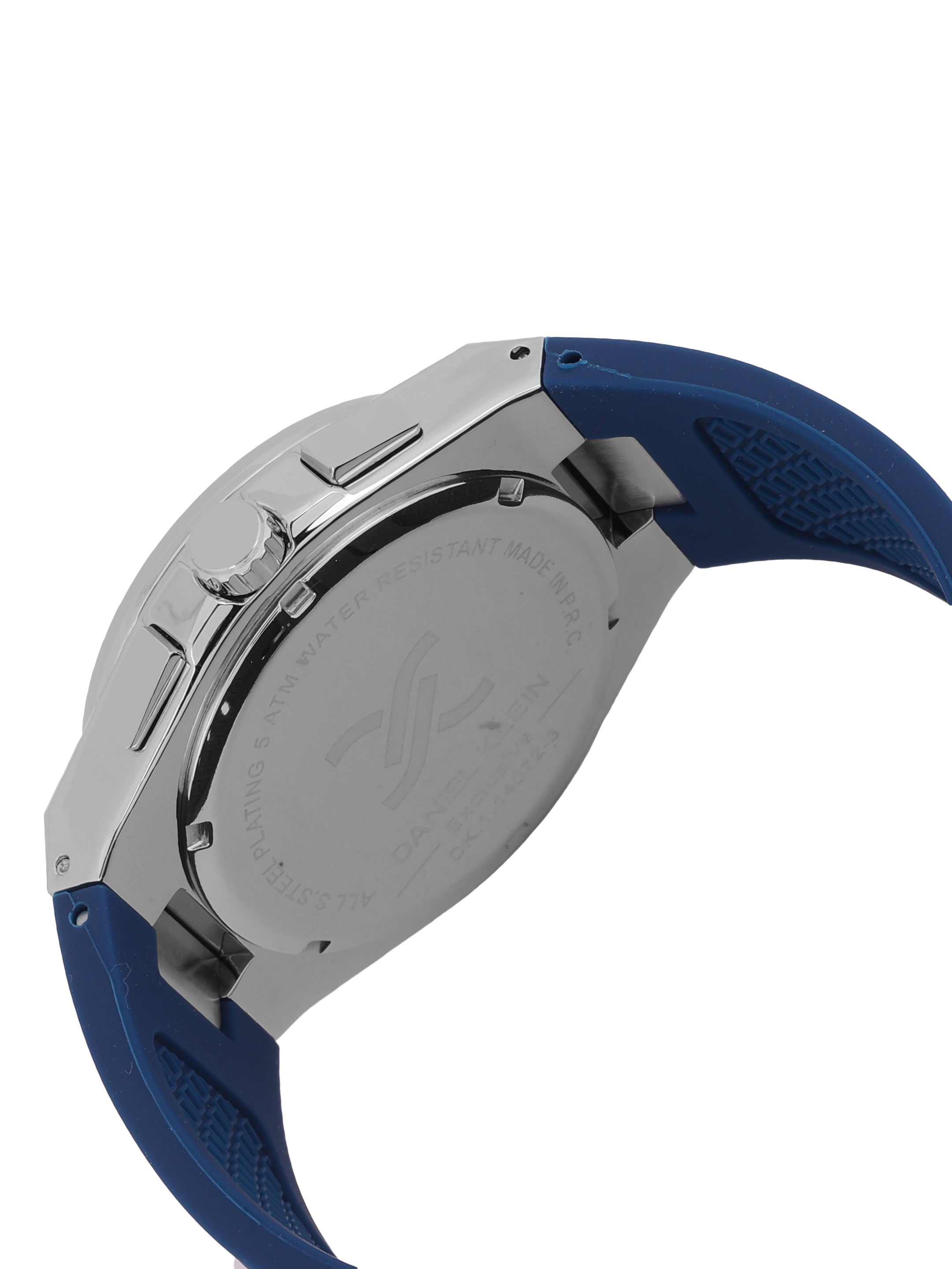 Daniel Klein Men’s Dark Blue Dial Silicone Watch DK.1.14072-3