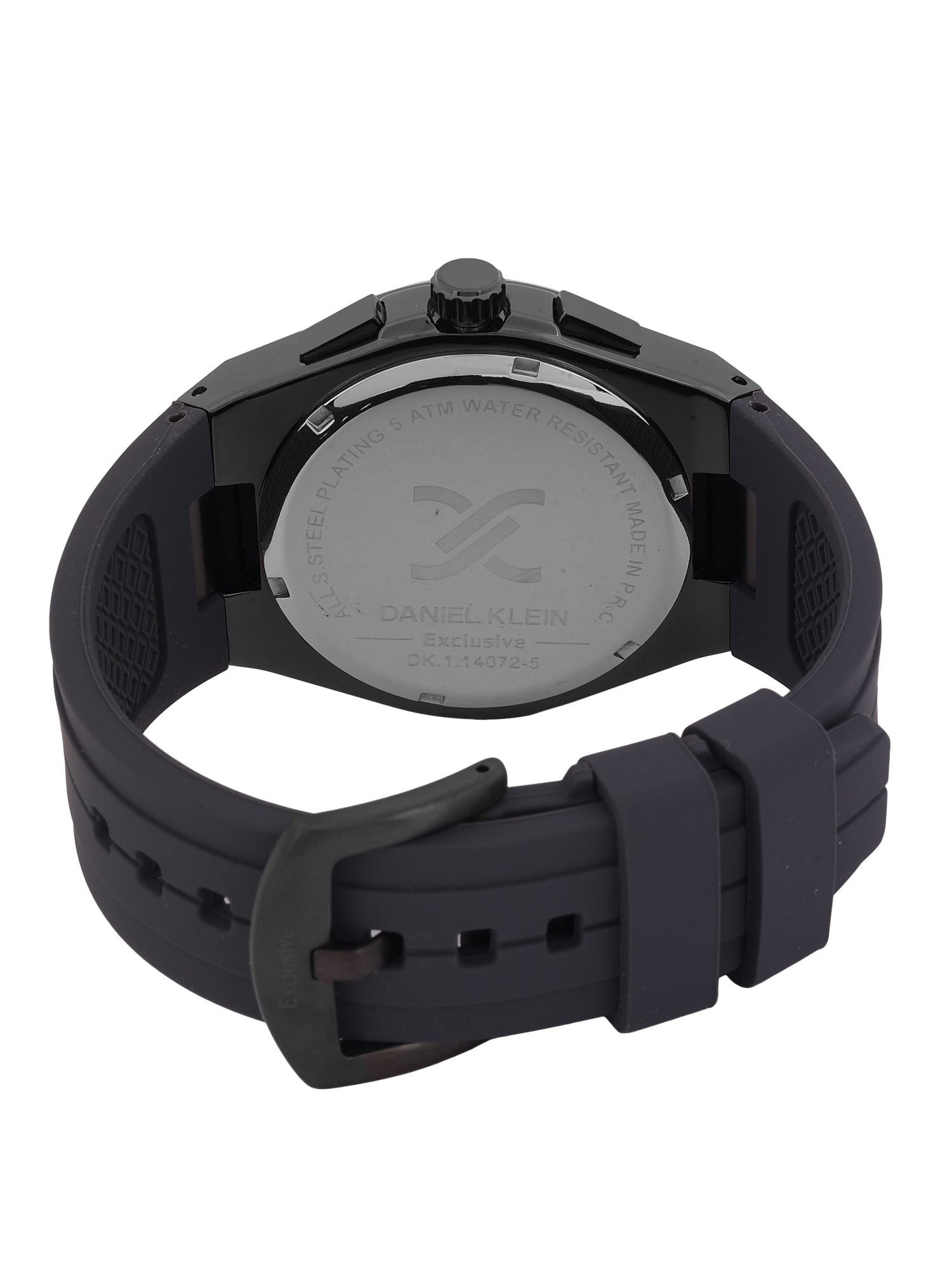 Daniel Klein Men’s Gun Dial Cool Grey Silicone Watch DK.1.14072-5