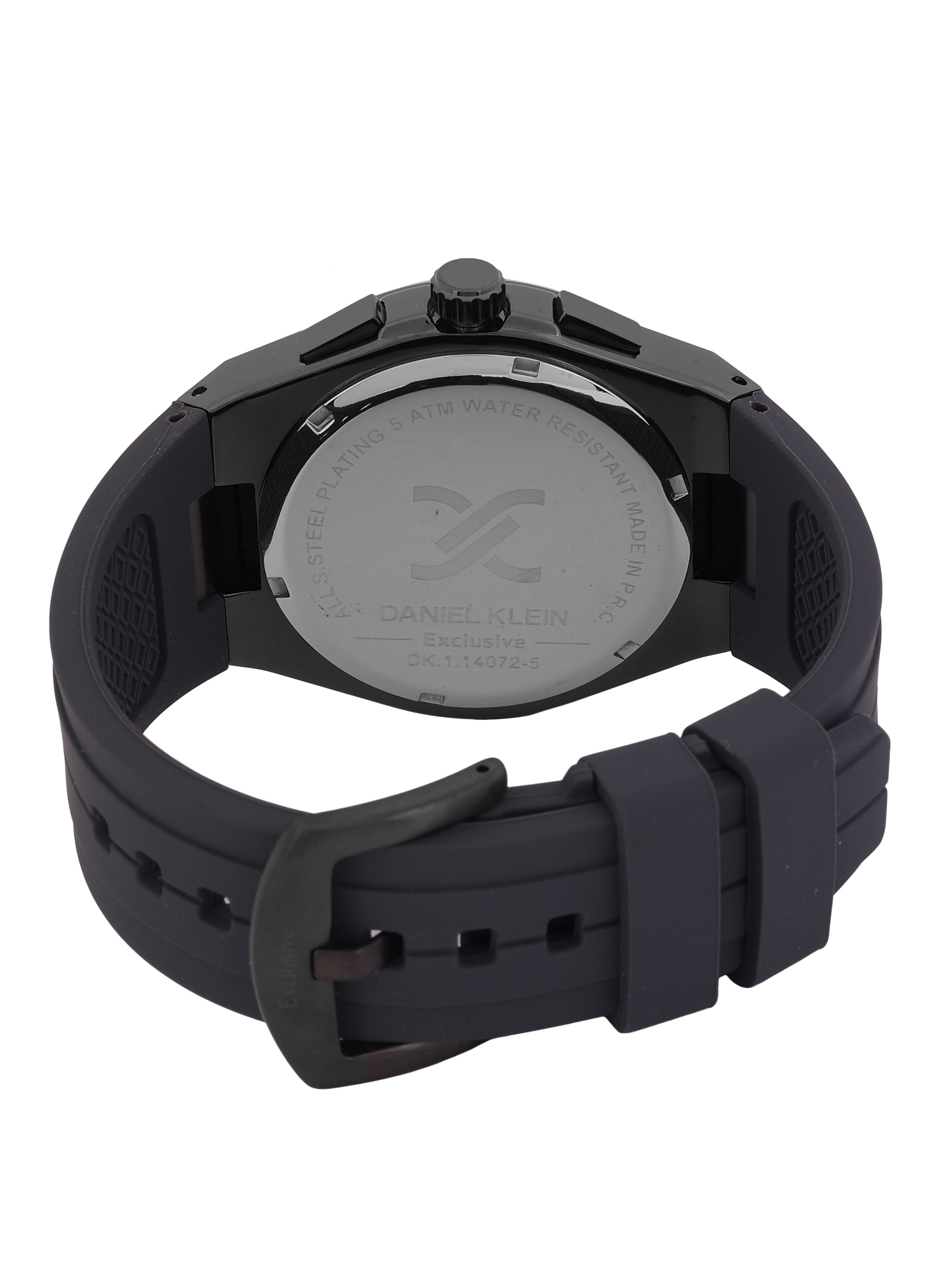 Daniel Klein Men’s Gun Dial Cool Grey Silicone Watch DK.1.14072-5