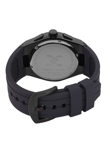 Daniel Klein Men’s Gun Dial Cool Grey Silicone Watch DK.1.14072-5