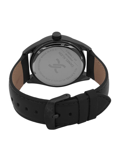 Daniel klein IPS Green Emboss Dial Leather Watch for Men DK.1.14088-2