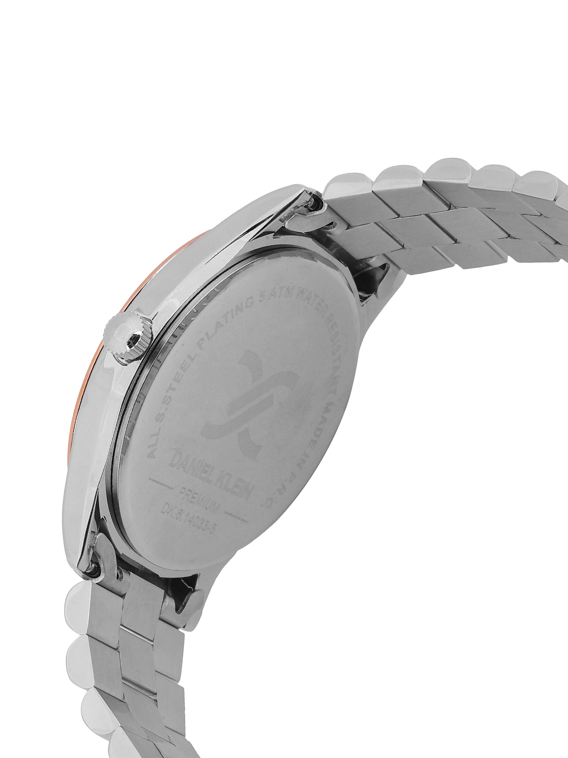 Daniel klein Dual-Tone IPS/IP Pink R.Gold Dark Green Sunray Dial Watch for Men DK.6.14033-5