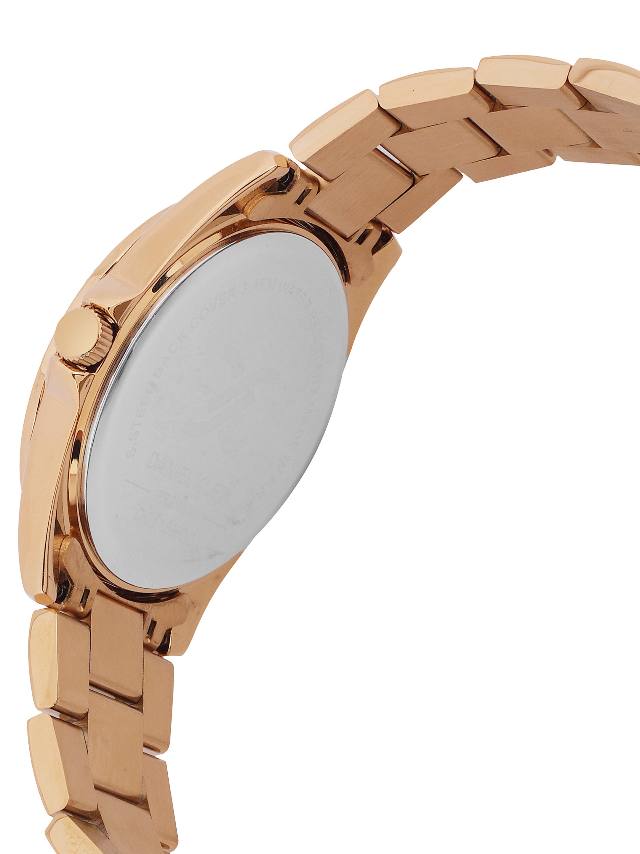 Daniel klein IP Pink R.Gold Light Rose Gold Sunray Dial Stone Watch for Women DK.1.13950-6