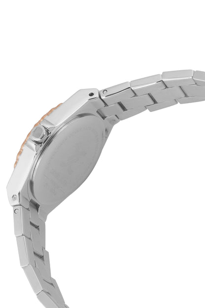 Unique Round Silver Dial Analog women&