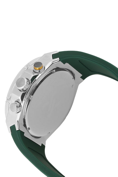 Green Dial Analog Watches with Green silicon Band