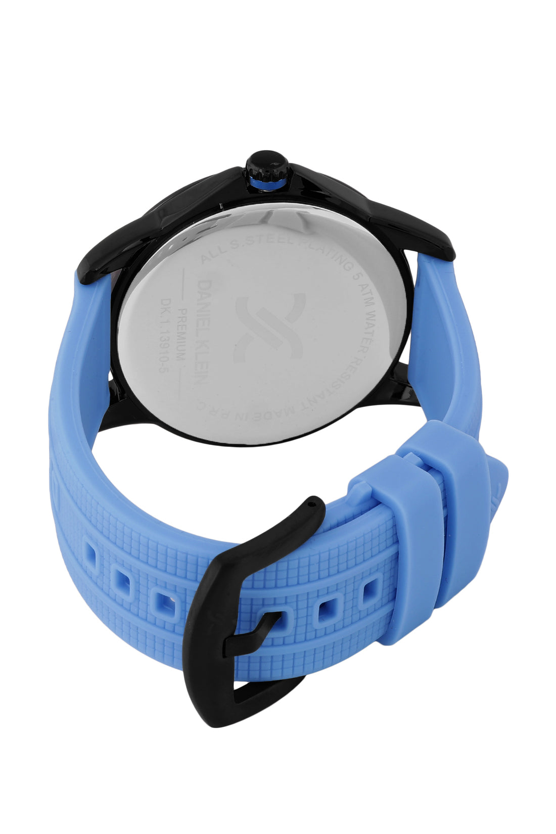 Analog Black Dial with Blue Silicon Strap Men&