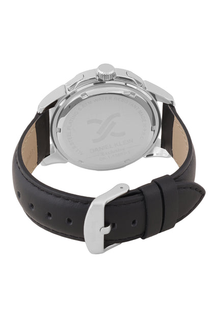 Vintage Design Black Dial Analog Watches with Leather Strap