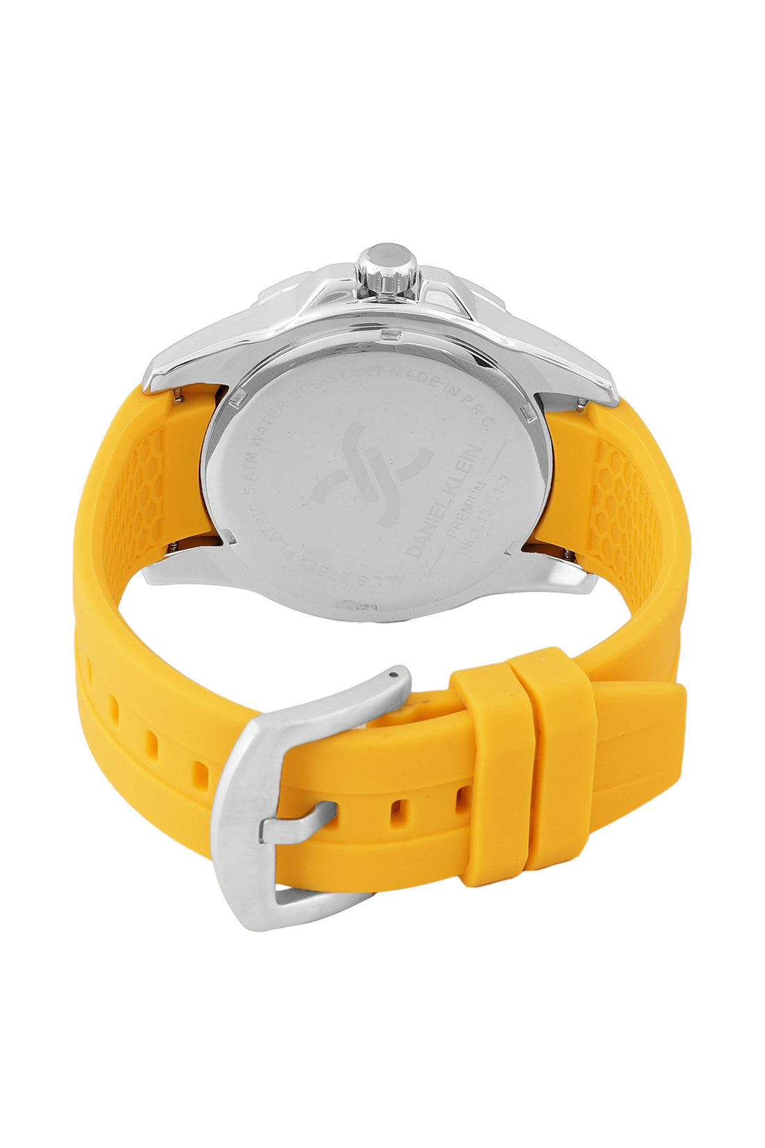 Luxury Analog Black Dial with Yellow Silicon Strap Men&