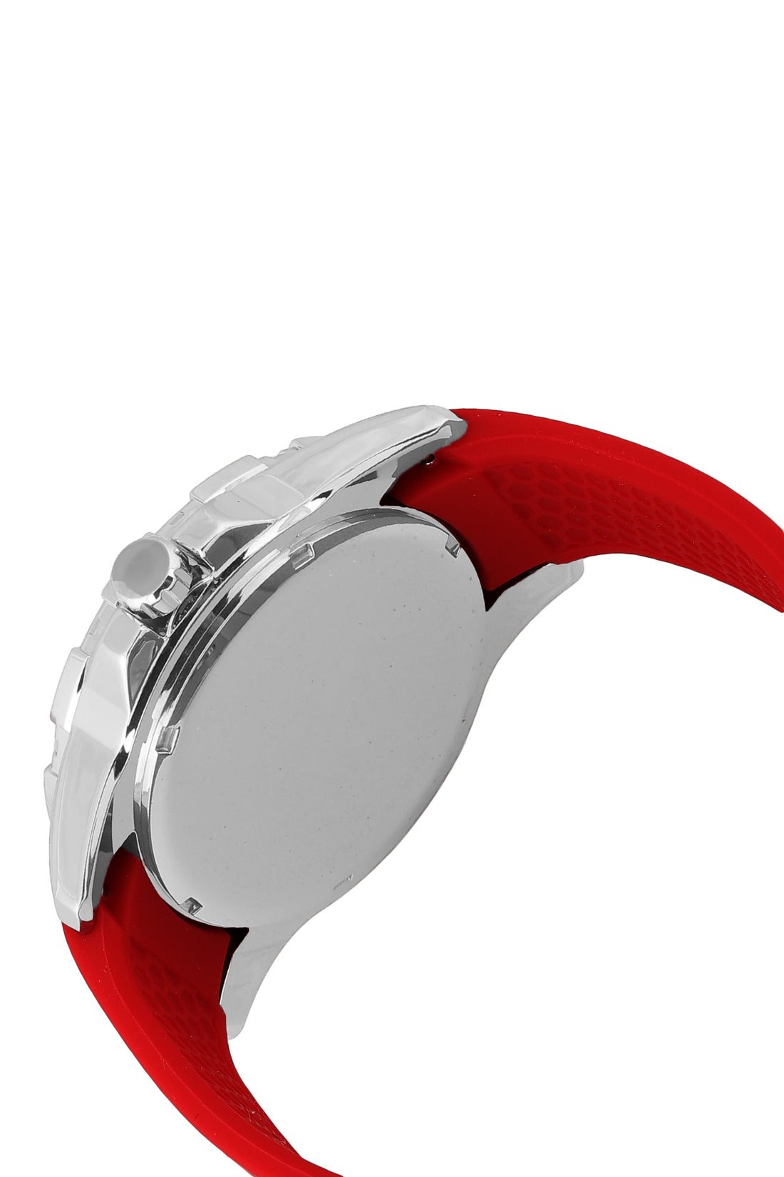 Fashionable &amp; Durable Analog Black Dial with Red Silicon Strap Men&