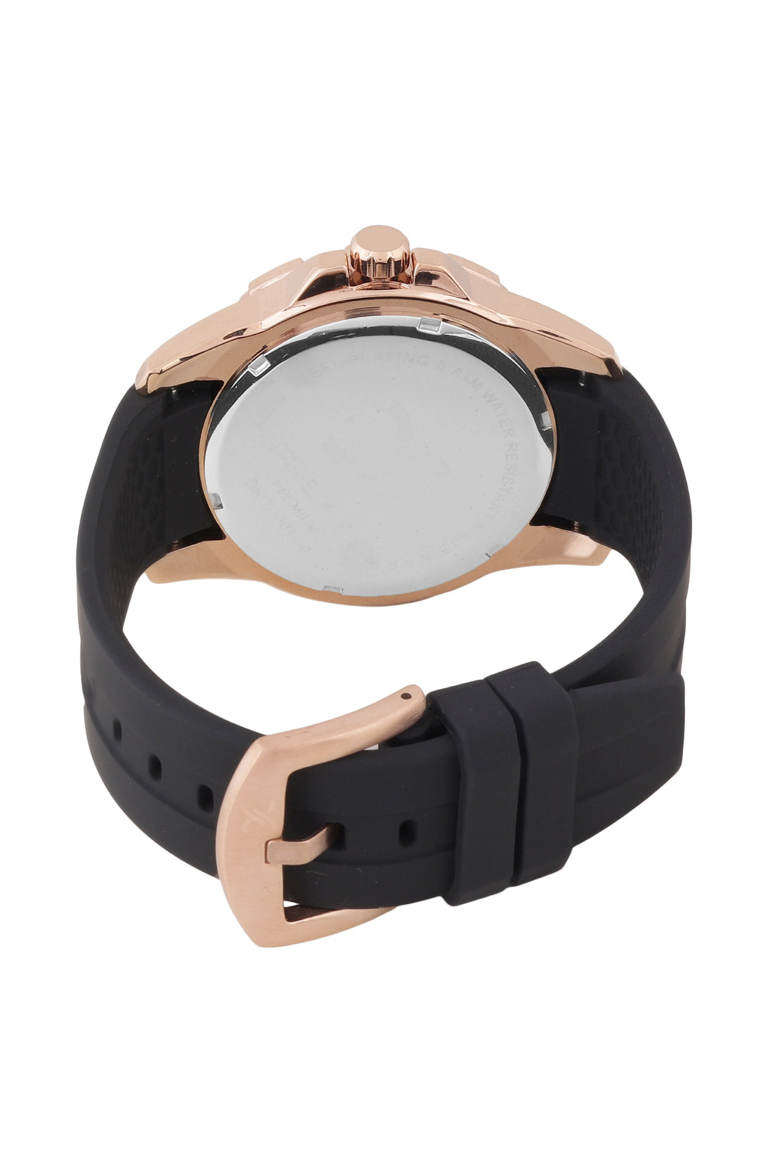 Analog Black Dial with Black Silicon Strap Men&