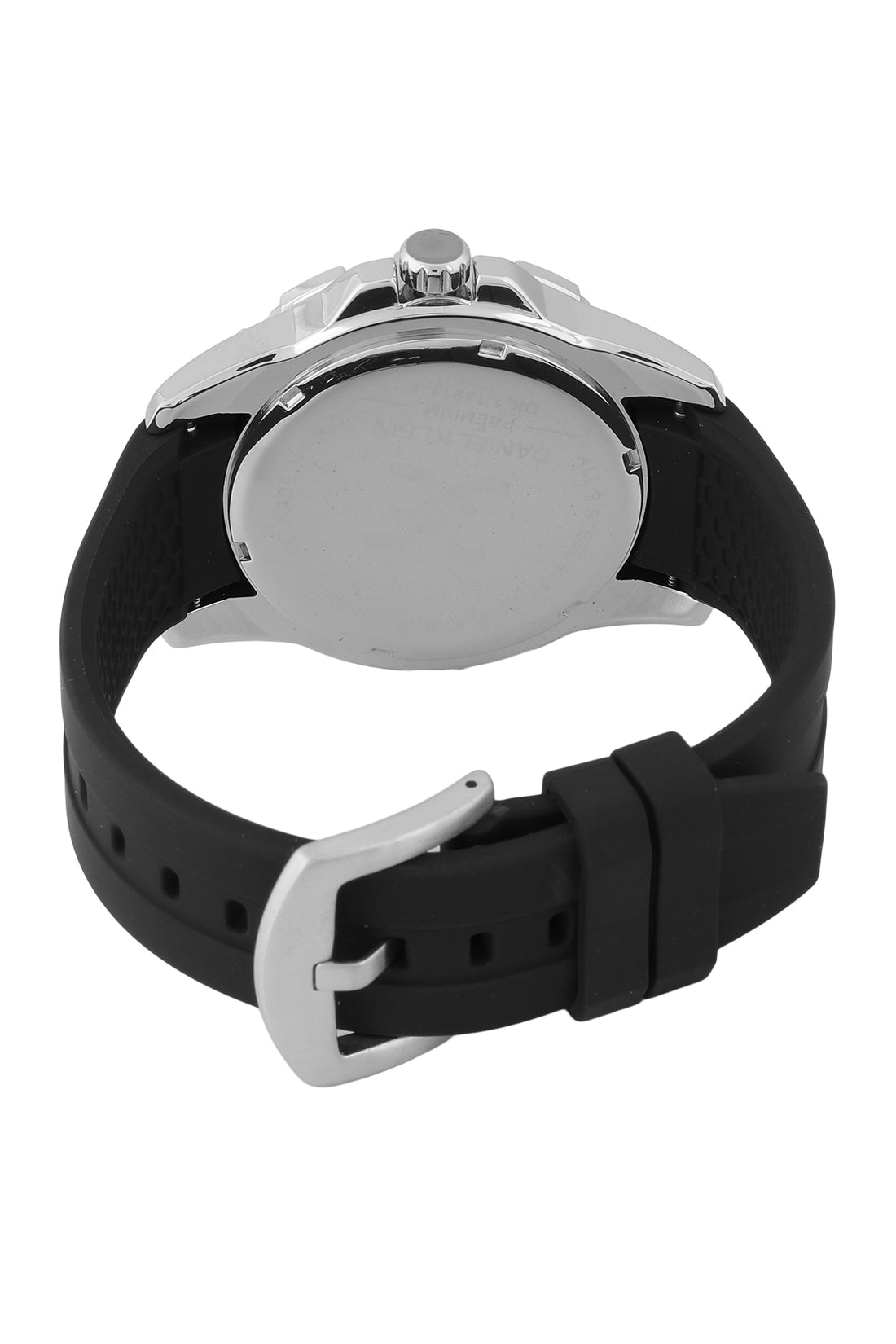 Modern Stainless Steel Black Dial with Black Silicon Strap Men&