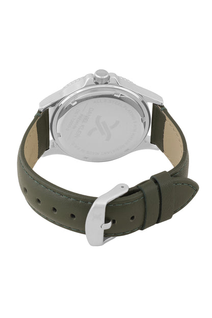 Green Dial Analog with Geen Leather Strap Men&