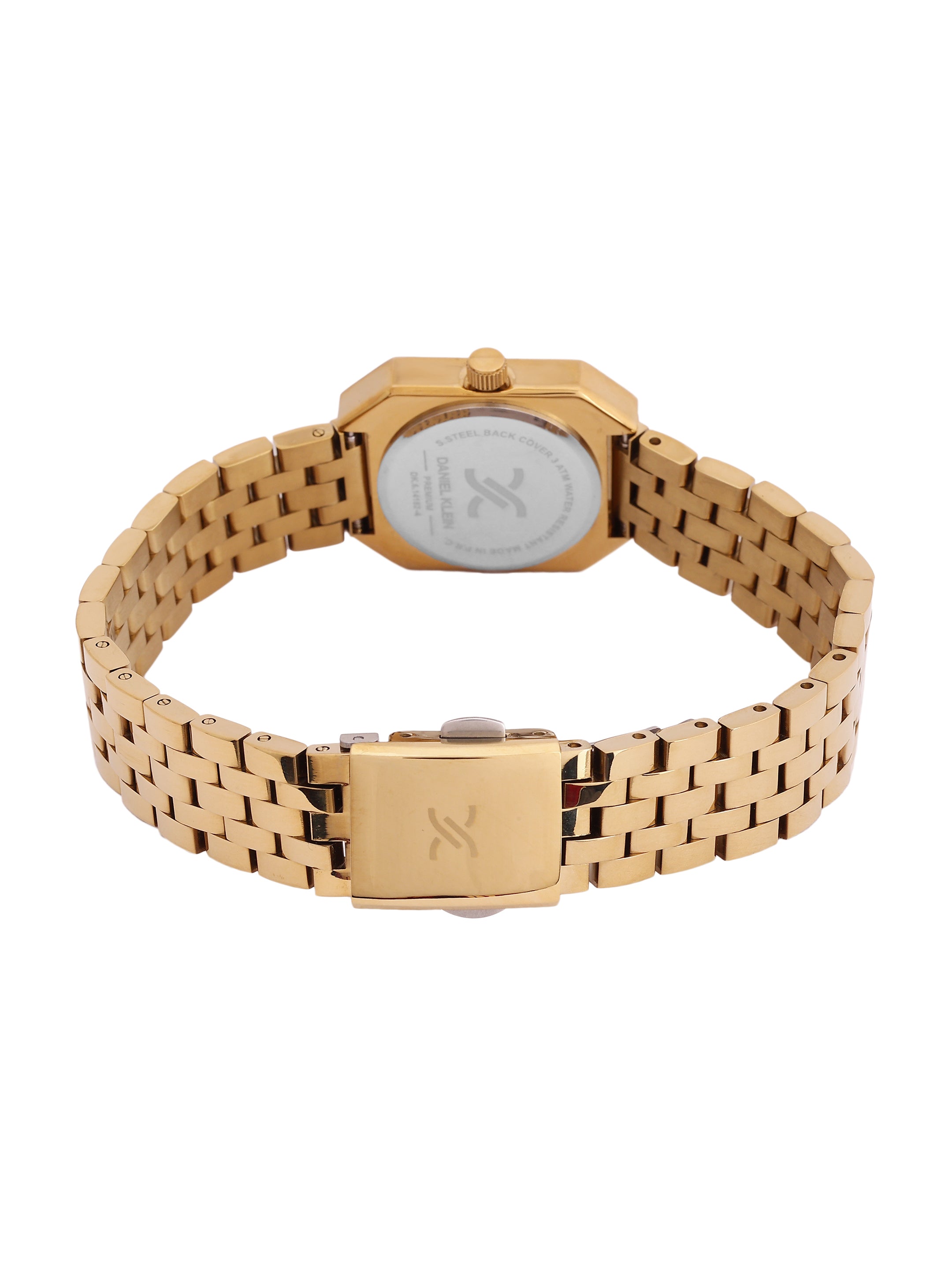 Daniel Klein Analog Blue Round Dial Pink Rose Gold/Dark Blue Case Pink Rose Gold Strap Quartz Water-Resistant Wrist Watch for Women Girls, Ladies DK.6.14182-6