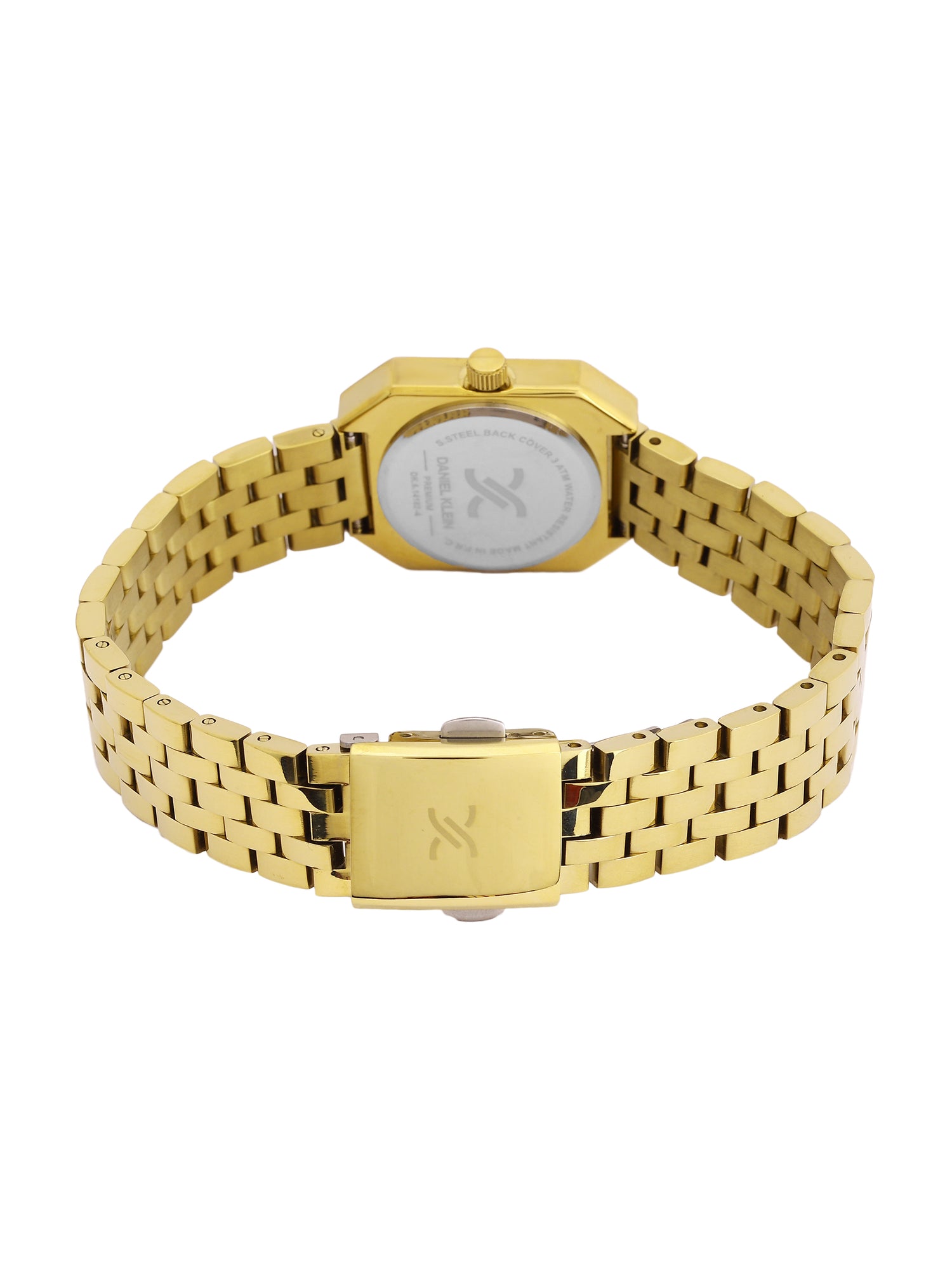 Daniel Klein Analog Dark Green Round Dial Gold/Green Case Gold Strap Quartz Water-Resistant Wrist Watch for Women Girls, Ladies DK.6.14182-4