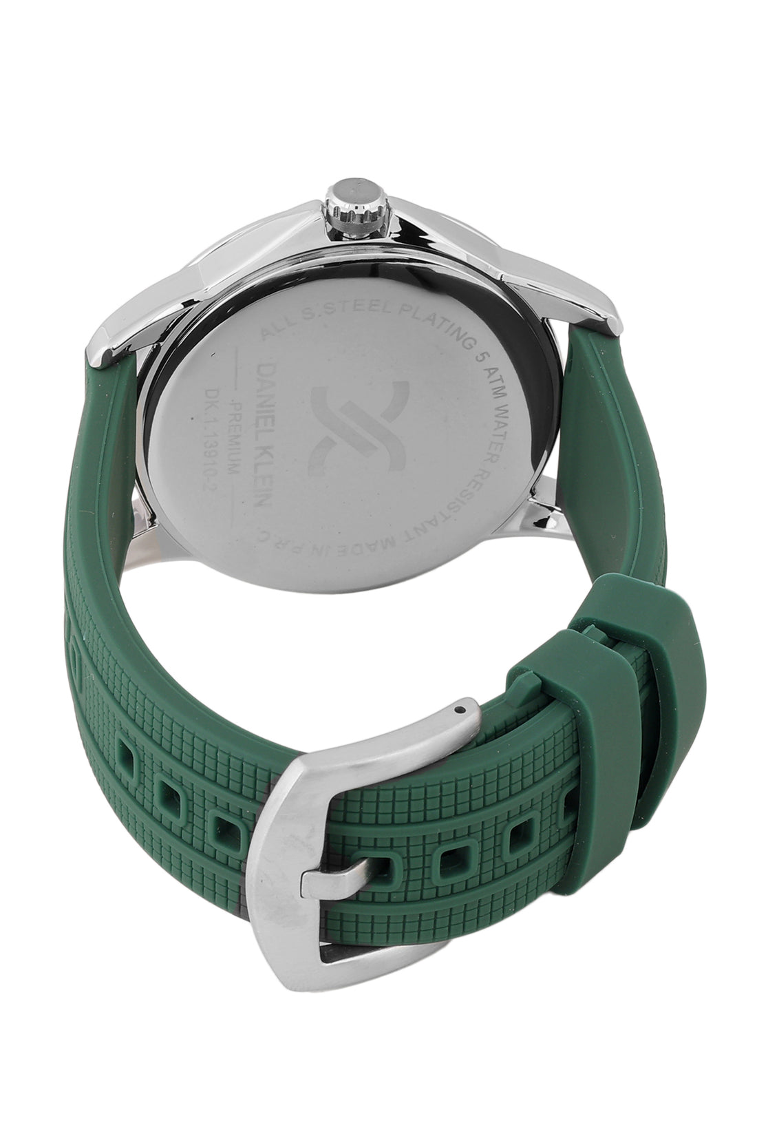 Fashionable Analog Green Dial with Green Silicon Strap Men&