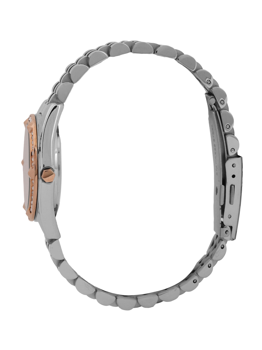 &quot;Daniel Klein Women’s Silver &amp; Rose Bracelet Watch – Royal Green Dial, Dual-Tone Finish &quot;