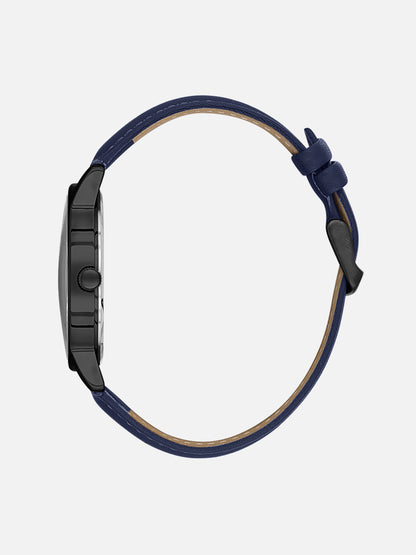 Daniel Klein Analog Blue Round Dial Black Case Blue Strap Quartz Water-Resistant Wrist Watch for Men Boys DK.6.14204-5