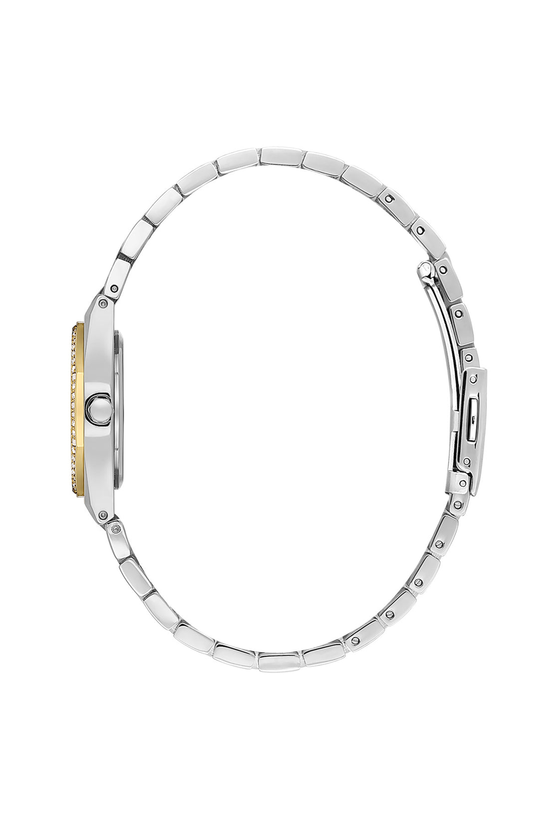 Daniel Klein Silver Dial Silver–Gold Strap Women’s Analog Watch DK.1.14099-4