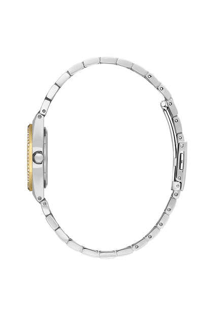 Daniel Klein Silver Dial Silver–Gold Strap Women’s Analog Watch DK.1.14099-4