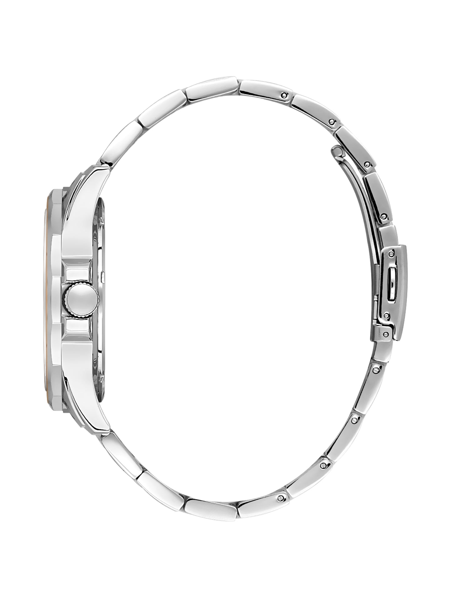 Daniel Klein Analog Dark Green Round Dial Silver and Rose Gold Case Silver Strap Quartz Water-Resistant Wrist Watch for Men Boys DK.1.14199-4