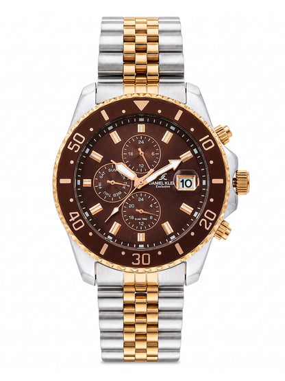 Daniel Klein Men Multifunction Stainless Steel Watch DK.1.14243