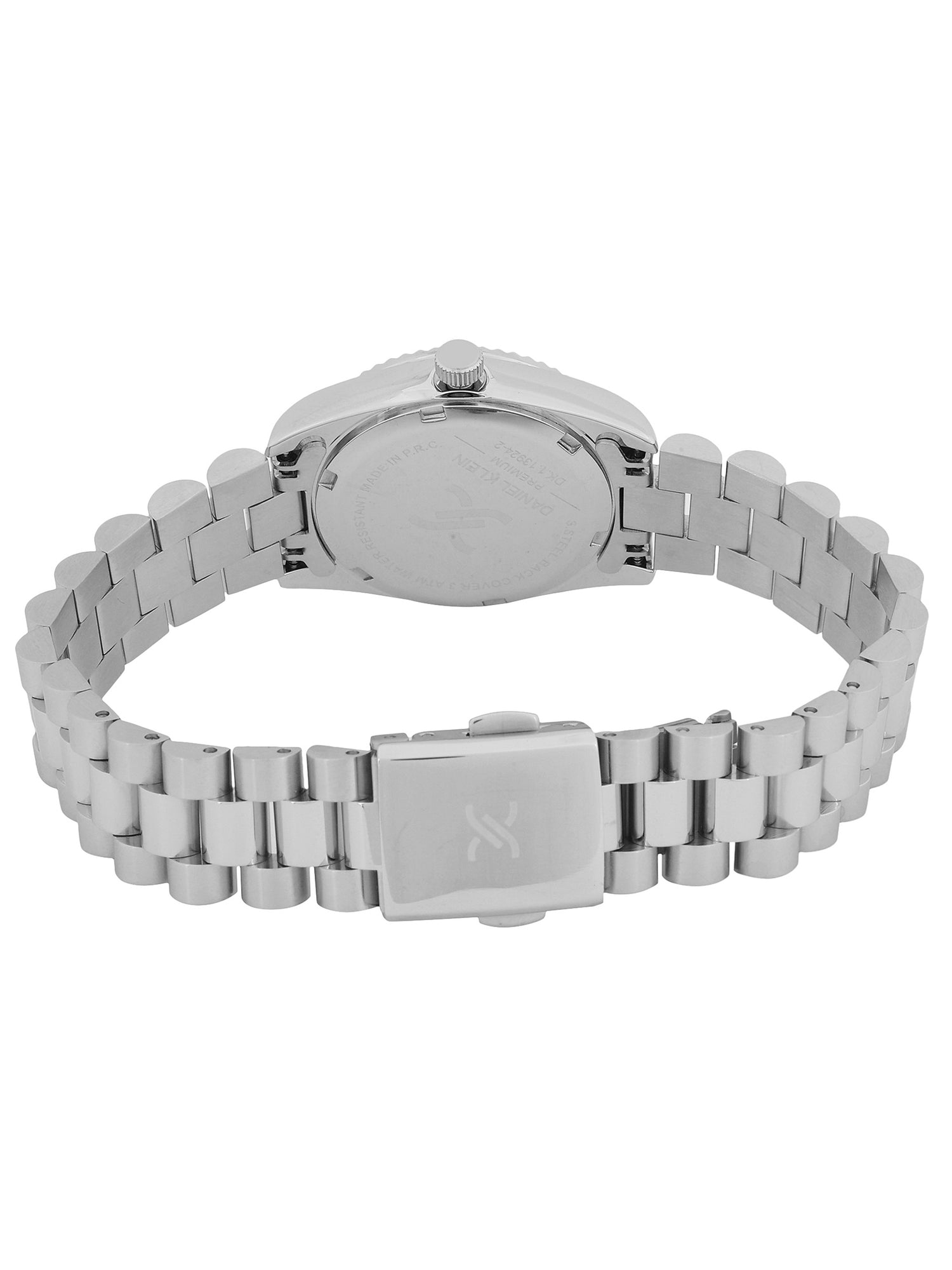 Daniel klein Premium Lady IPS Gunmetal Sunray Dial Stone Stainless Steel Watch DK.1.13924-2