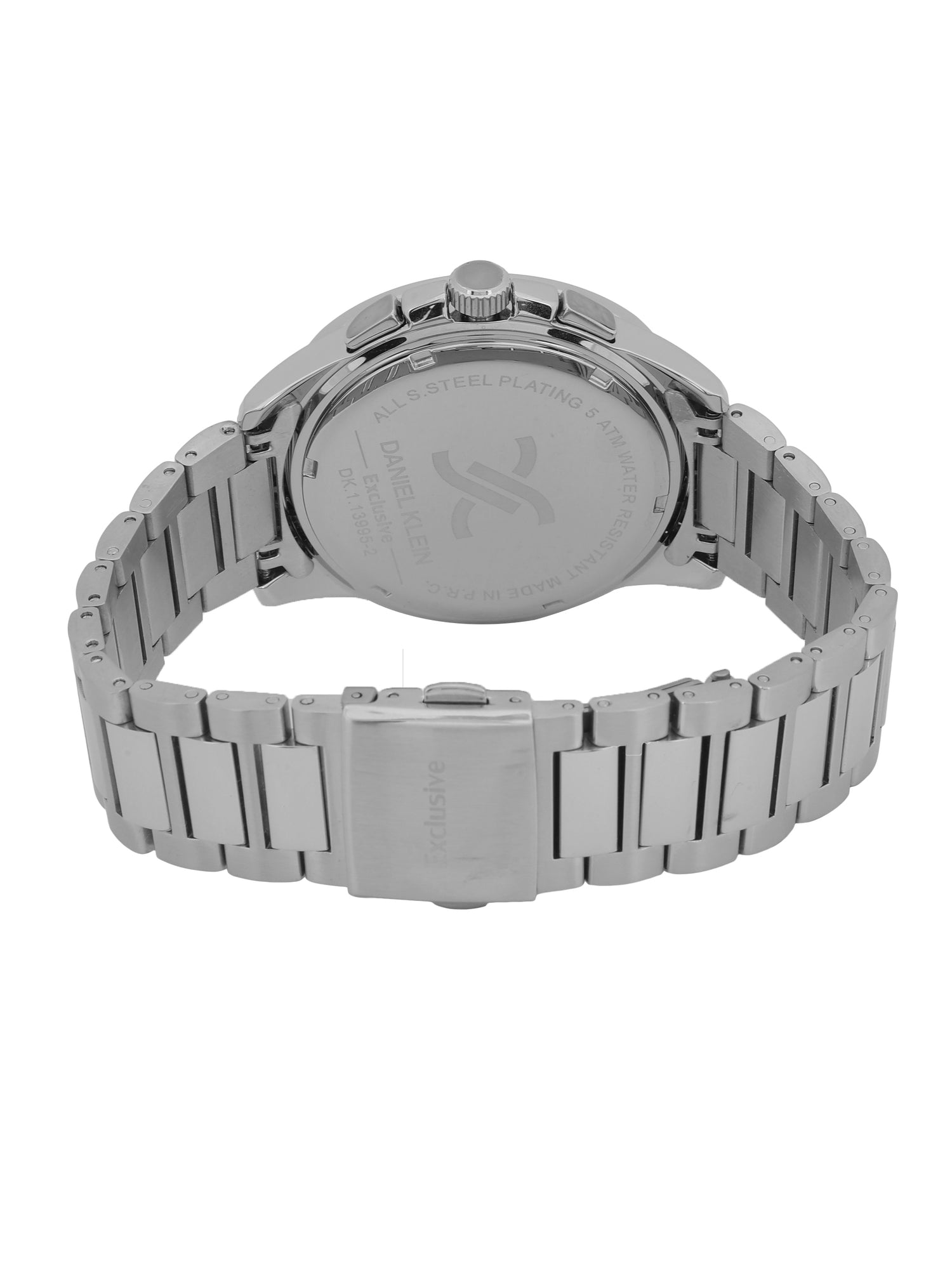 Daniel Klein Men’s Gun Black Dial Stainless Steel Watch DK.1.13995-1