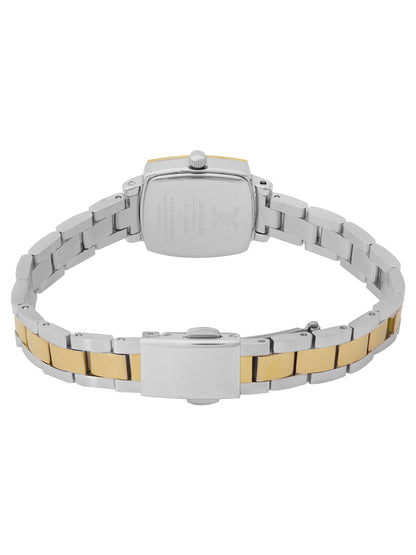 Daniel klein Premium Lady Dual-Tone IPS/IPG Dark Green Embossed Dial Stone Stainless Steel Watch DK.1.13922-5