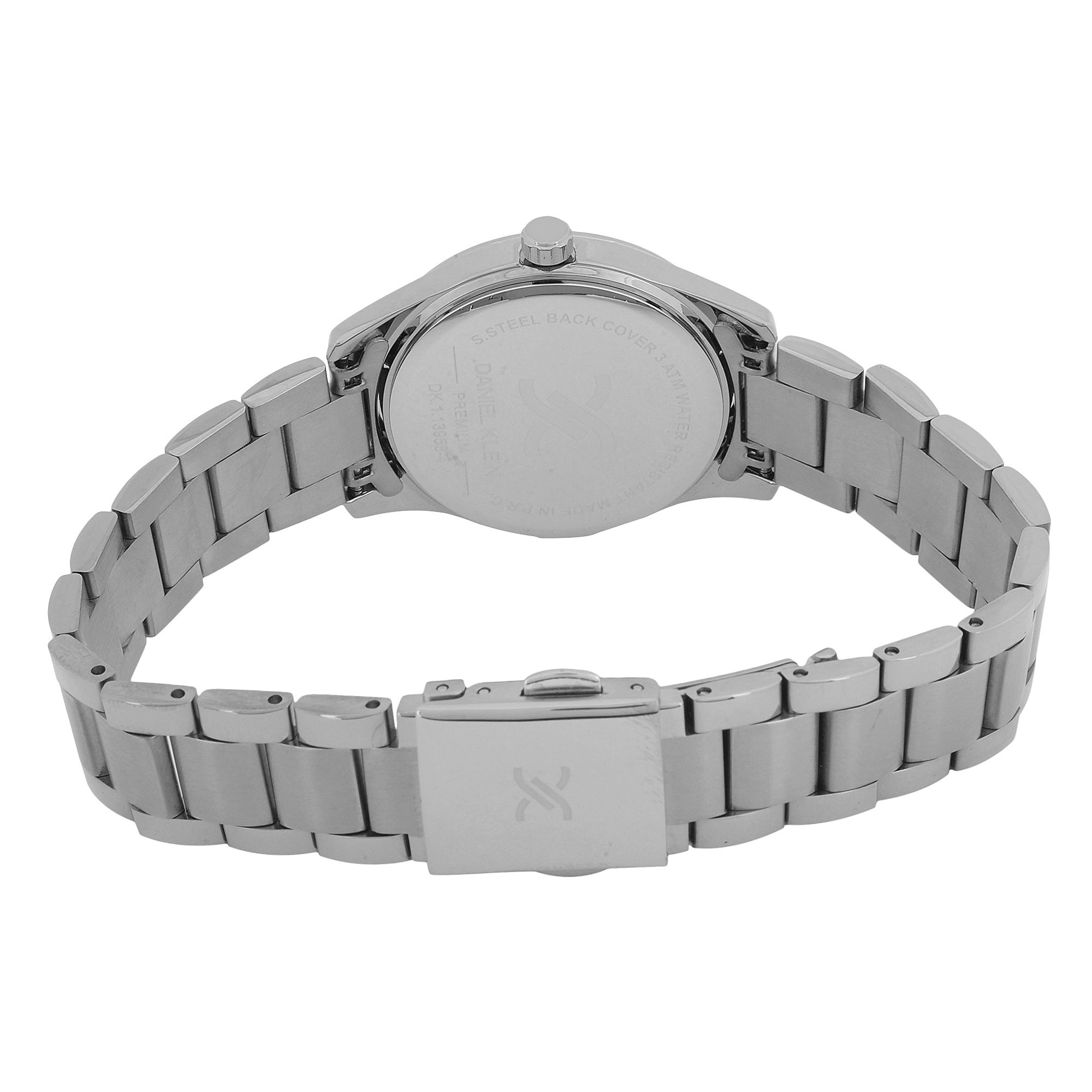 Daniel klein IPS Pink Embossed Dial Stone Watch for Women DK.1.13953-2