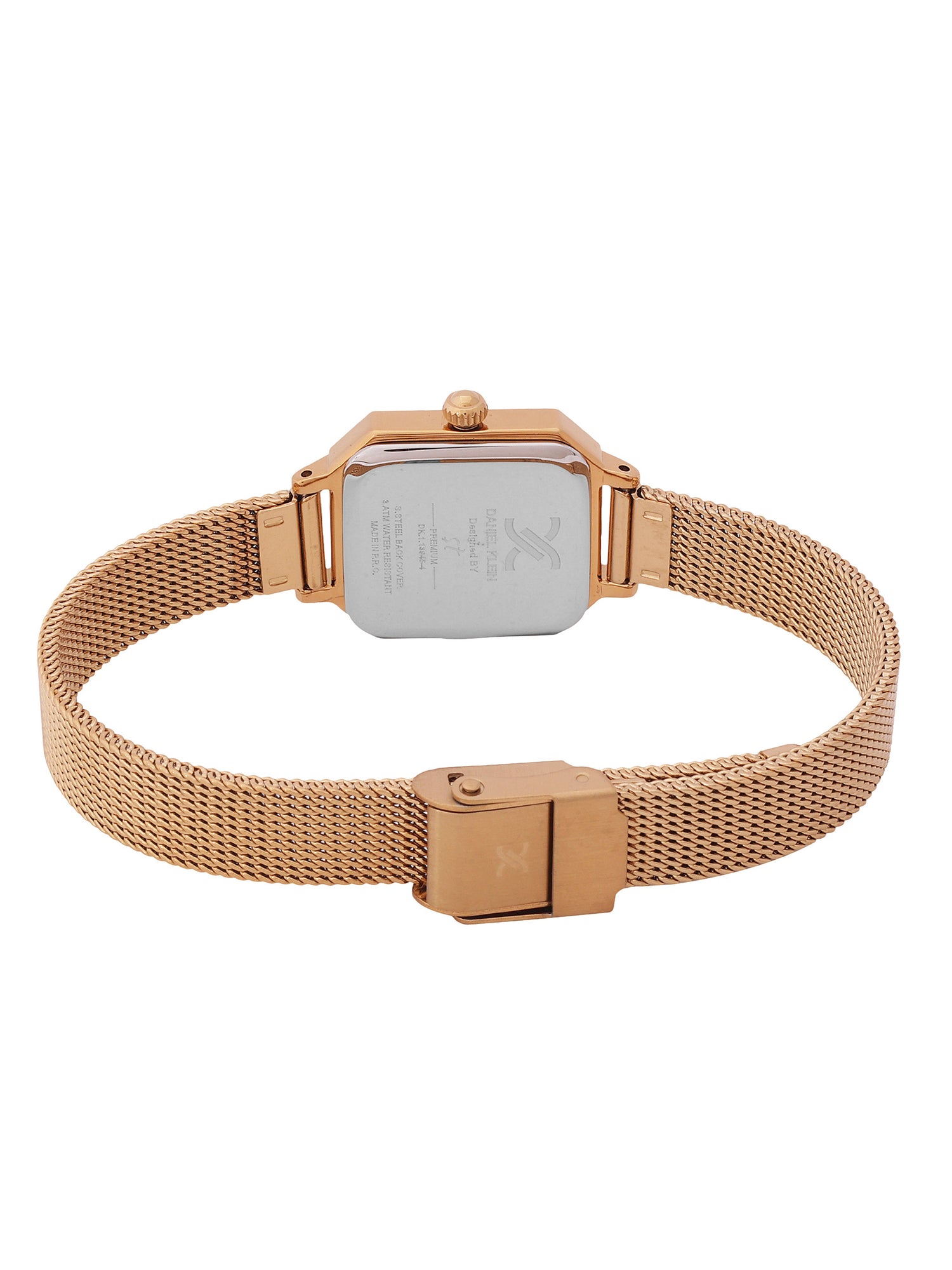 Daniel klein Premium Lady Silver Sunray Dial Rose Gold Mesh Watch DK.1.13945-6