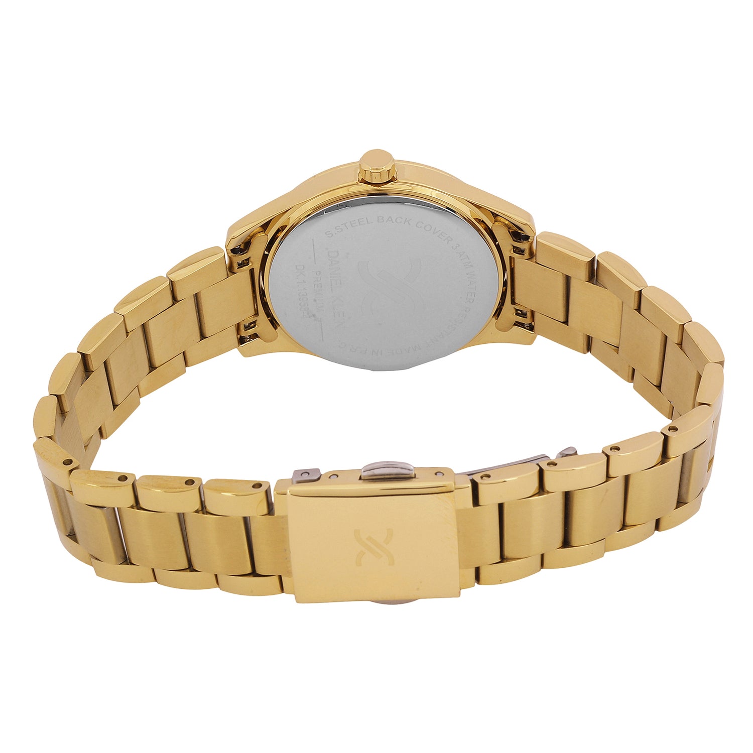 Daniel klein IPG Silver Embossed Dial Stone Watch for Women DK.1.13953-4