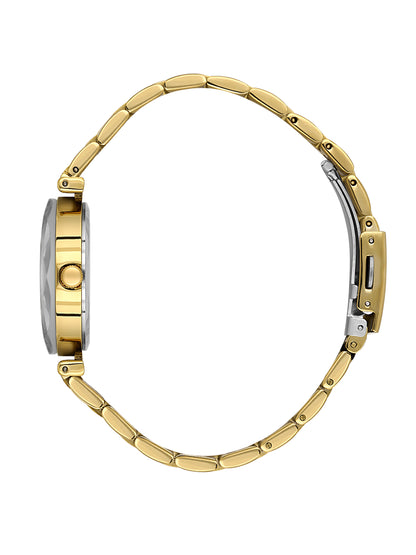 Daniel Klein Analog Dark Green Round Dial Gold/Dark Green Case Gold Strap Quartz Water-Resistant Wrist Watch for Women Girls, Ladies DK.6.14189-3
