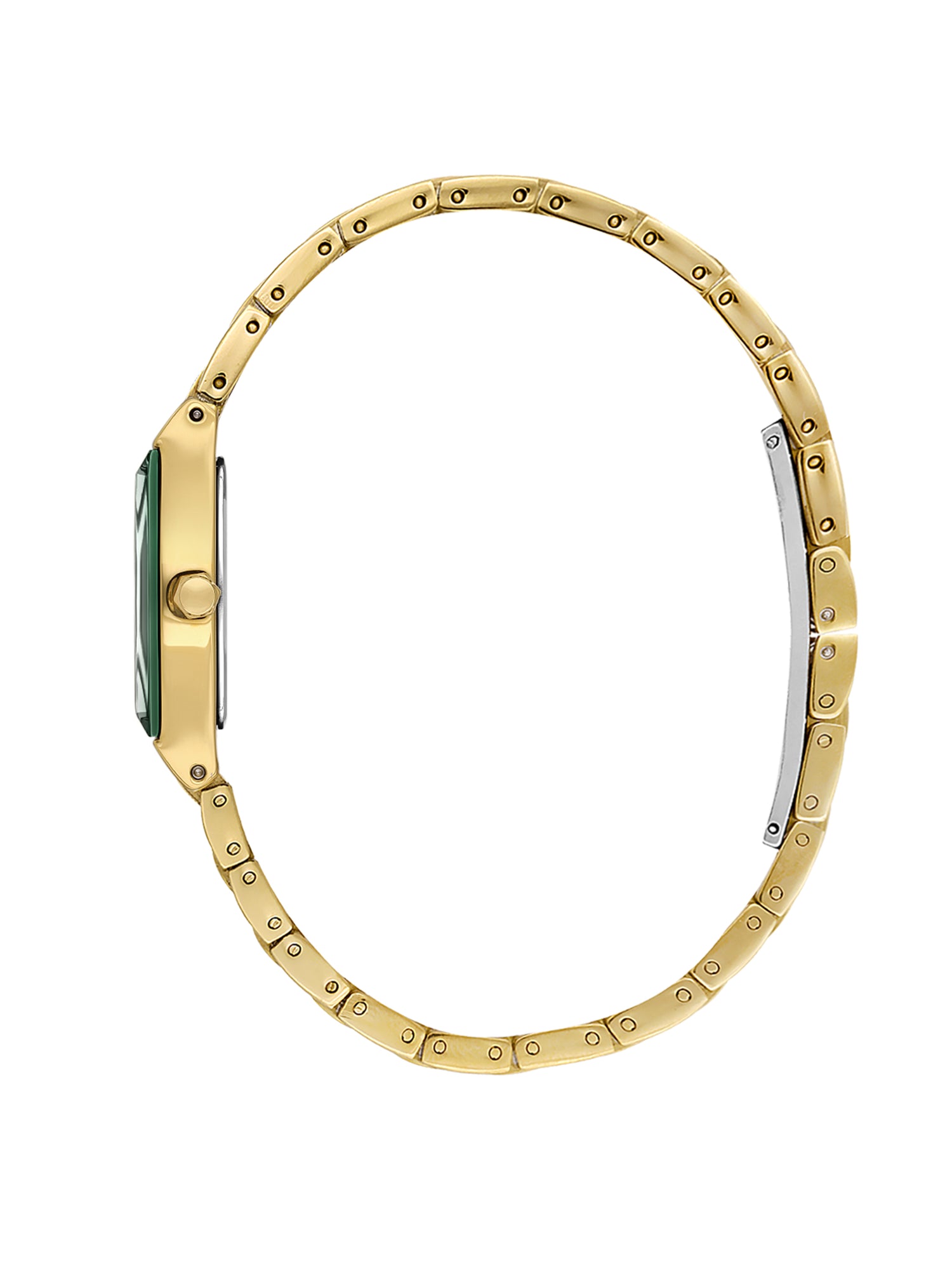 Daniel Klein Analog Dark Green Round Dial Gold/Dark Green Case Gold Strap Quartz Water-Resistant Wrist Watch for Women Girls, Ladies DK.6.14186-3