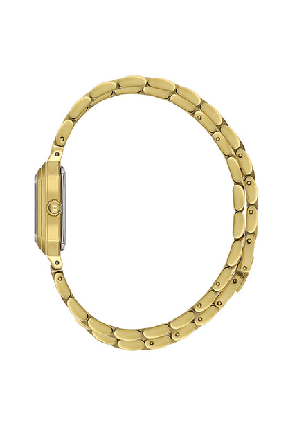 Daniel Klein Dark Green Dial Gold Strap Women’s Analog Watch DK.1.14098-3