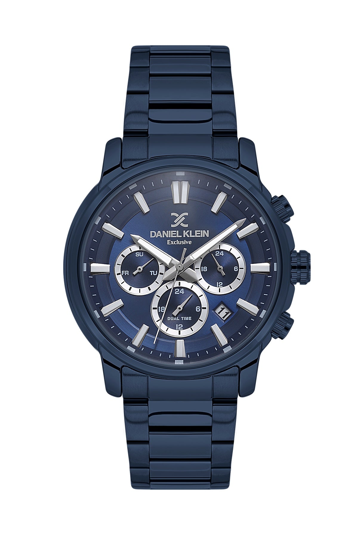 Men Navy Blue Dial Blue Multifunction Analogue Watch