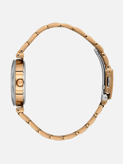 Daniel Klein Analog Blue Round Dial Pink Rose Gold/Blue Case Pink Rose Gold Strap Quartz Water-Resistant Wrist Watch for Women Girls, Ladies DK.6.14189-5