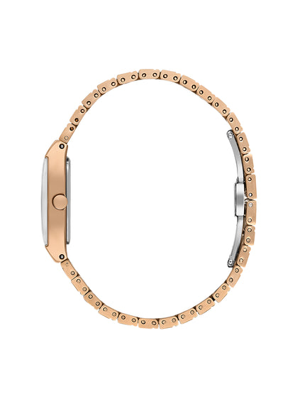 Daniel Klein Analog Blue Round Dial Pink Rose Gold/Blue Case Pink Rose Gold Strap Quartz Water-Resistant Wrist Watch for Women Girls, Ladies DK.1.14191-5
