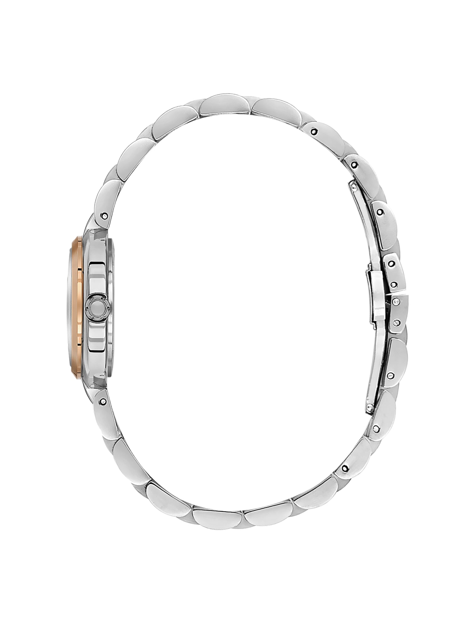 Daniel Klein Analog Dark Green Round Dial Silver and Rose Gold Case Silver and Rose Gold Strap Quartz Water-Resistant Wrist Watch for Women Girls, Ladies DK.1.14173-6