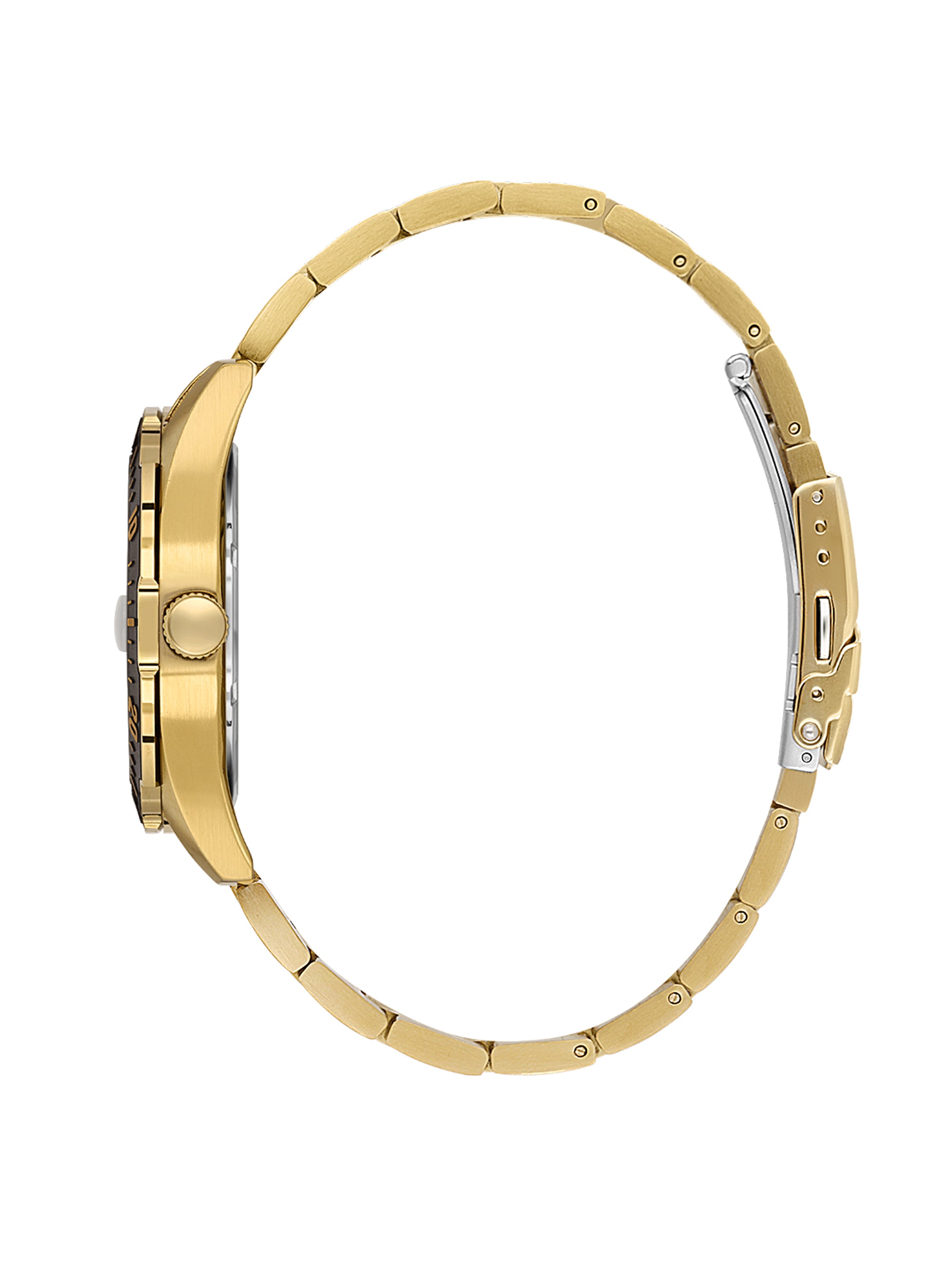 Daniel Klein Analog Black Round Dial Gold Case Gold Strap Quartz Water-Resistant Wrist Watch for Men Boys DK.1.14195-5