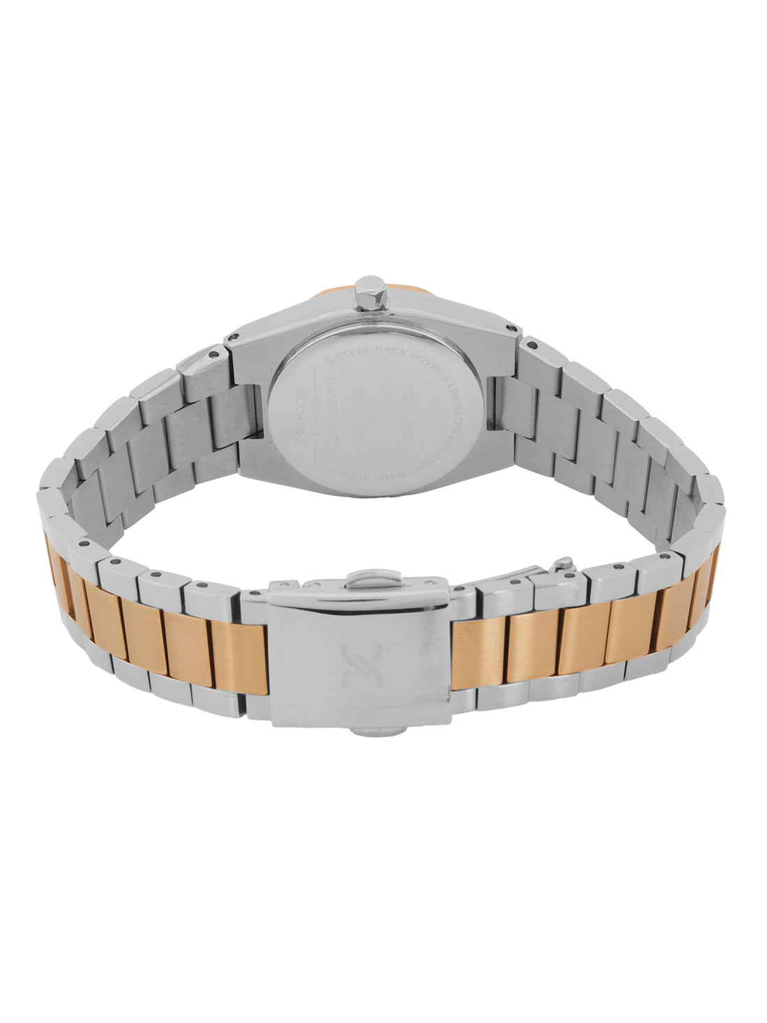 Daniel Klein Silver Dial Silver–Rose Gold Strap Women’s Analog Watch DK.1.14099-6