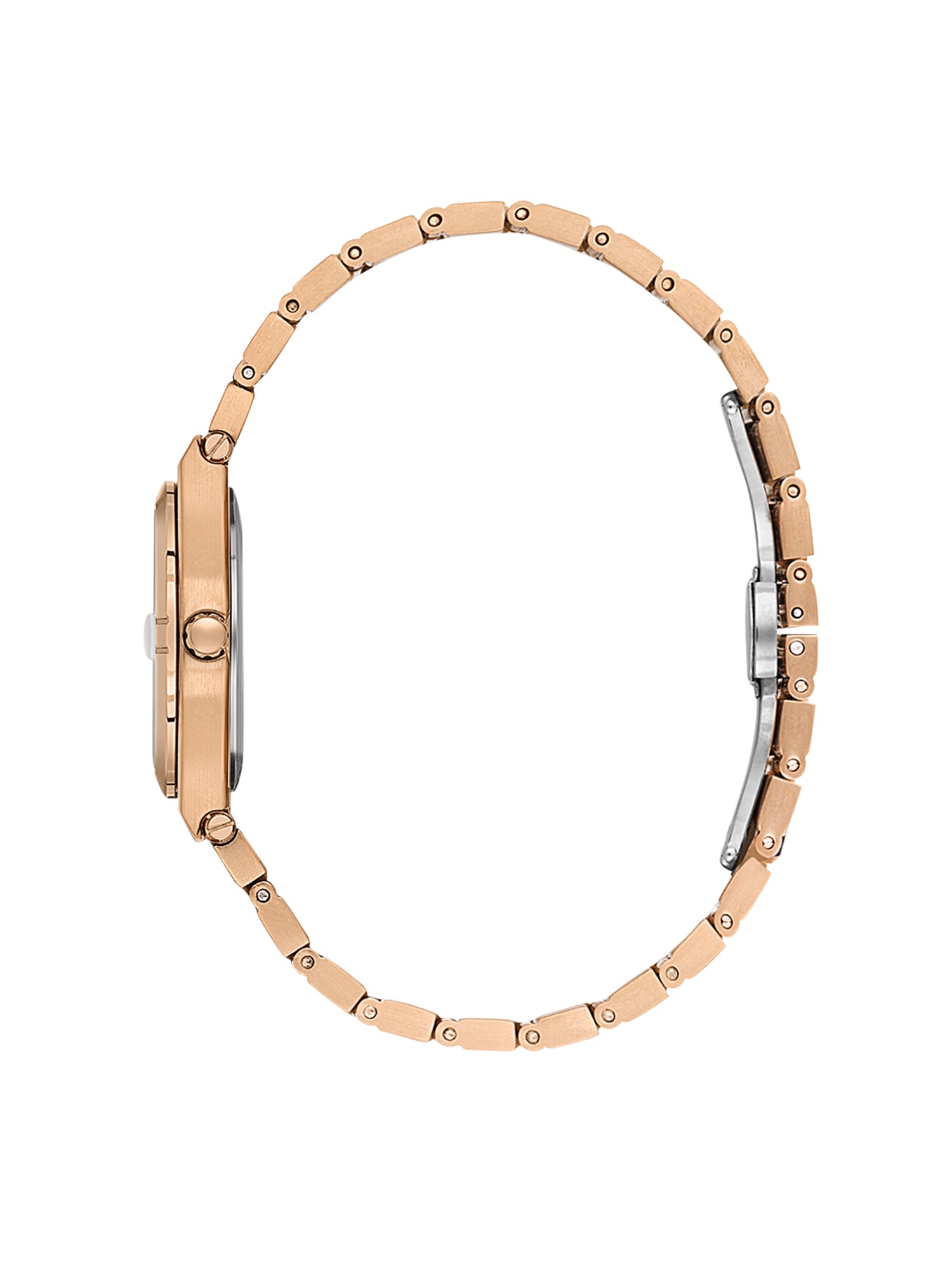 Daniel Klein Analog Silver Round Dial Pink Rose Gold Case Pink Rose Gold Strap Quartz Water-Resistant Wrist Watch for Women Girls, Ladies DK.1.14170-6
